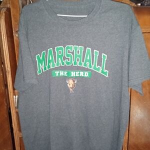 Marshall Dark Gray Tee with Green Logo